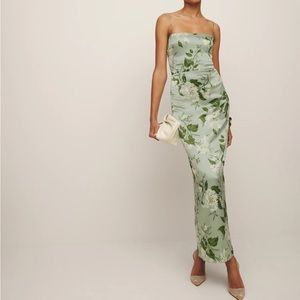 Reformation Frankie Slip Dress - Tea Garden